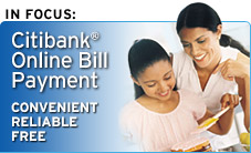 In Focus: Citibank Online Bill Payment.